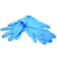 Blue medical gloves